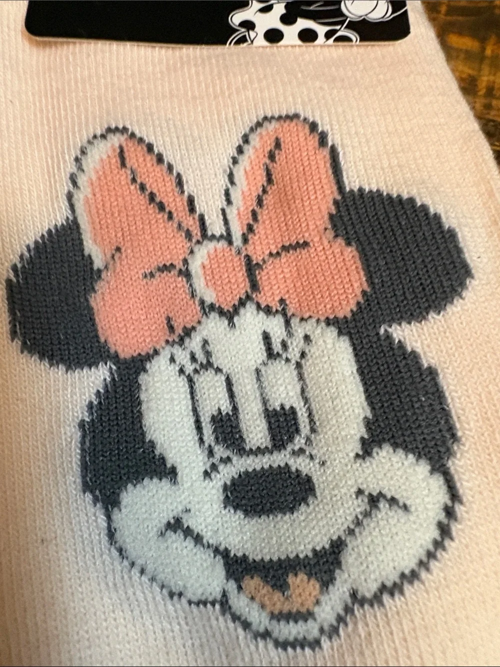 Disney Minnie Mouse Graphic Crew Socks New Show size 6.5 - 12